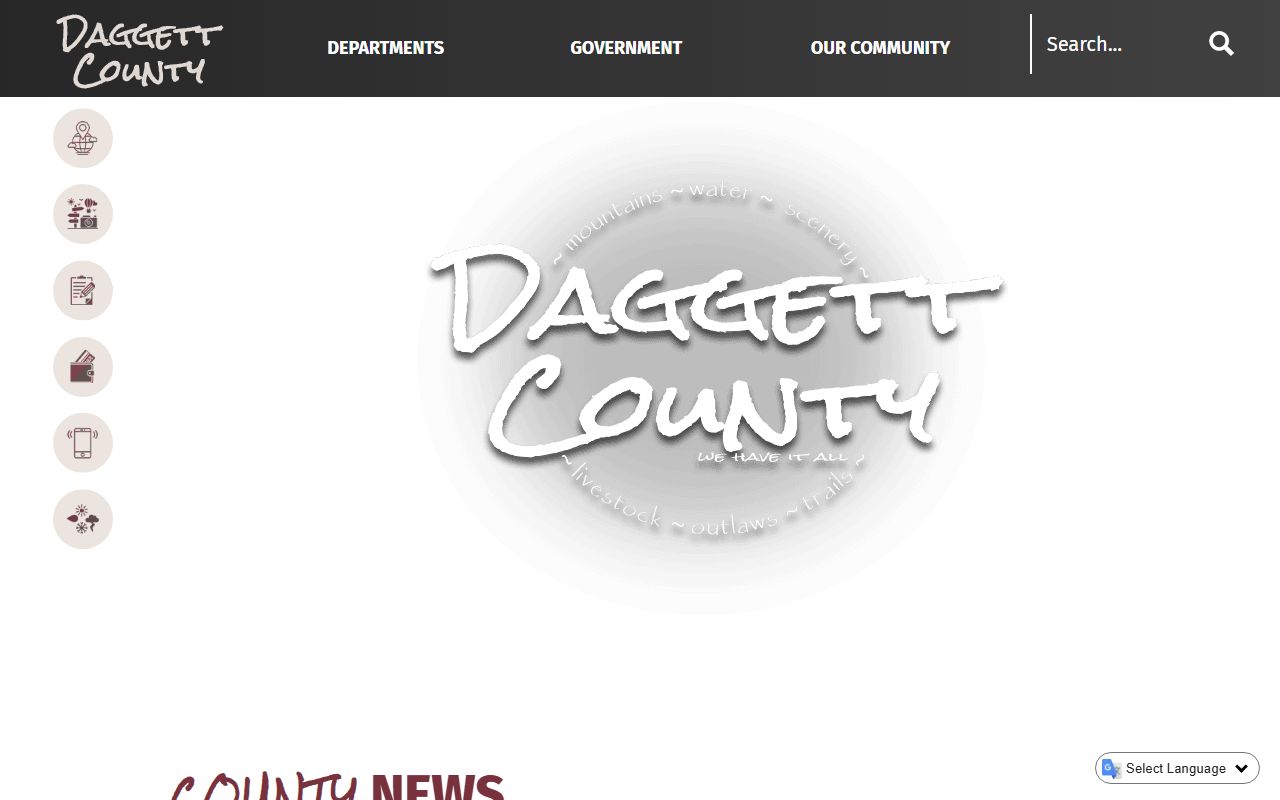 Daggett County official website for warrant records and sheriff services