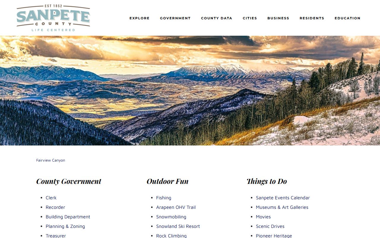 Sanpete County official website for warrant records and sheriff services